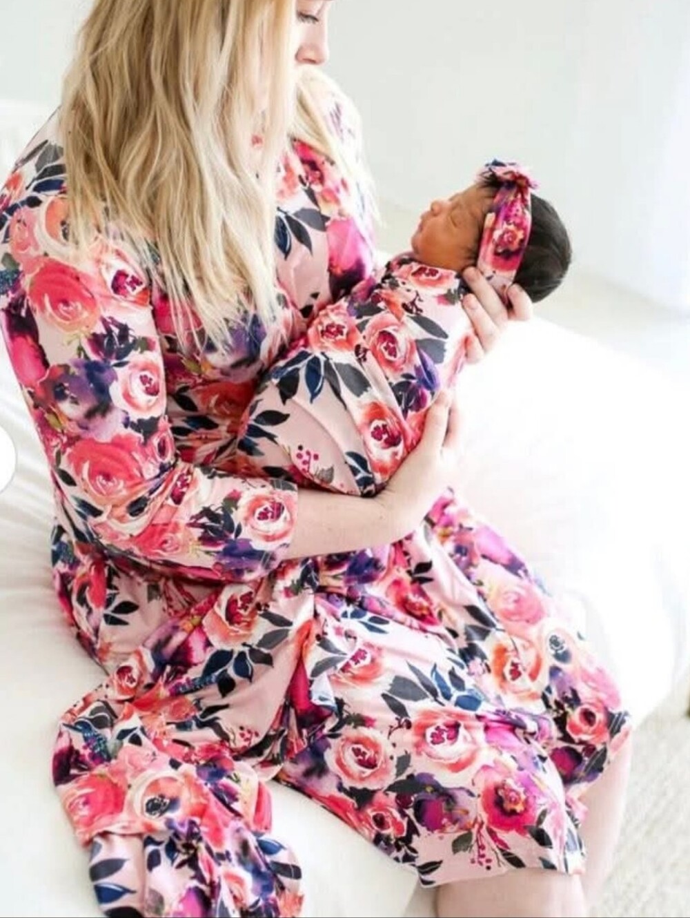 Posh Peanut Robe NEW Floral Dusk Rose Small